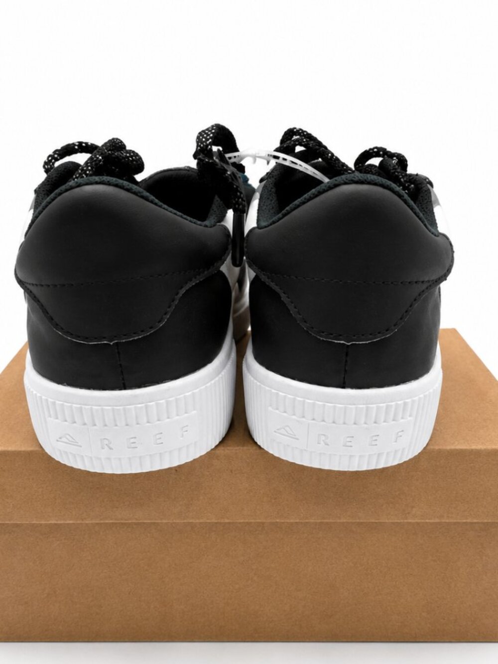 Reef Lay Day Seas Womens 10 Black White Hidden Wedge Insole Sneakers CJ5190 - Picture 7 of 7